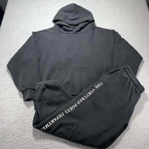 The Tortured Poets Department Sweatsuit Women's Large Black 2 Piece Taylor Swift